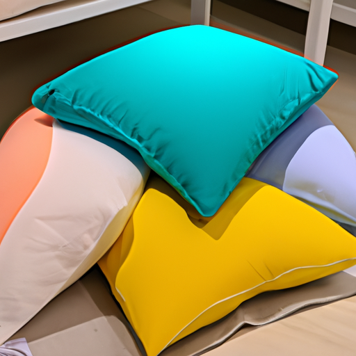 Kolorowe łóżko z kołdrą i poduszkami w odważnych kolorach, dodające energii do sypialni