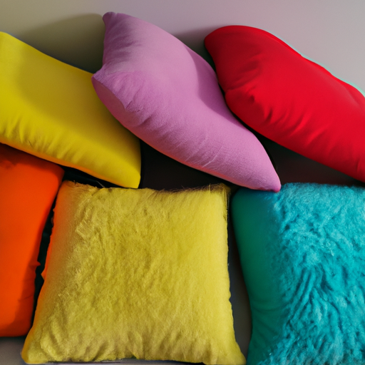 Kolorowe łóżko z kołdrą i poduszkami w odważnych kolorach, dodające energii do sypialni